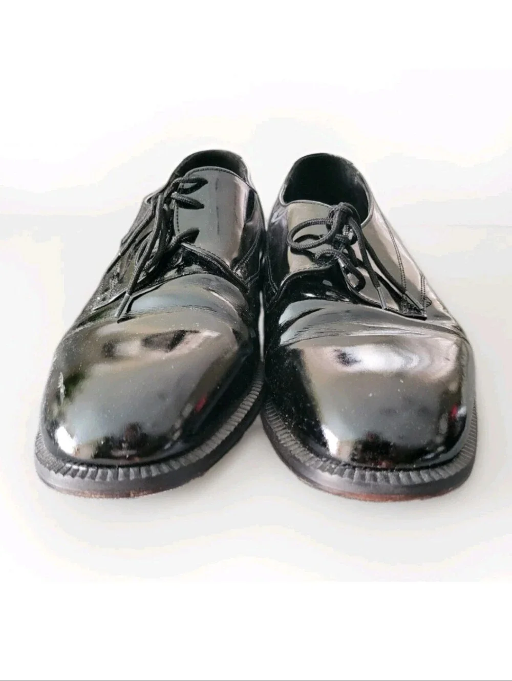 Adolfo Made In Italy Black Patent Leather Mens Dress Shoes Formal Tuxedo 9.5